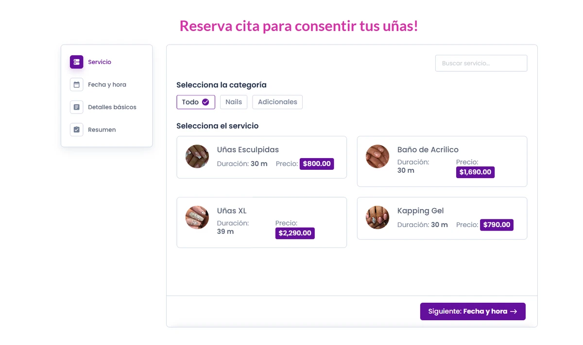 Sistema de gestión de turnos online Turnomio - Interfaz de reserva de citas y agenda digital para negocios